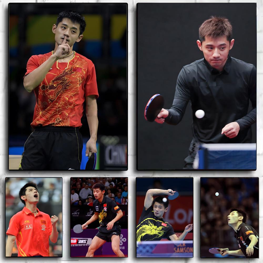 Table Tennis Zhang Jike - Tenis Meja Zhang Jike Poster Seni